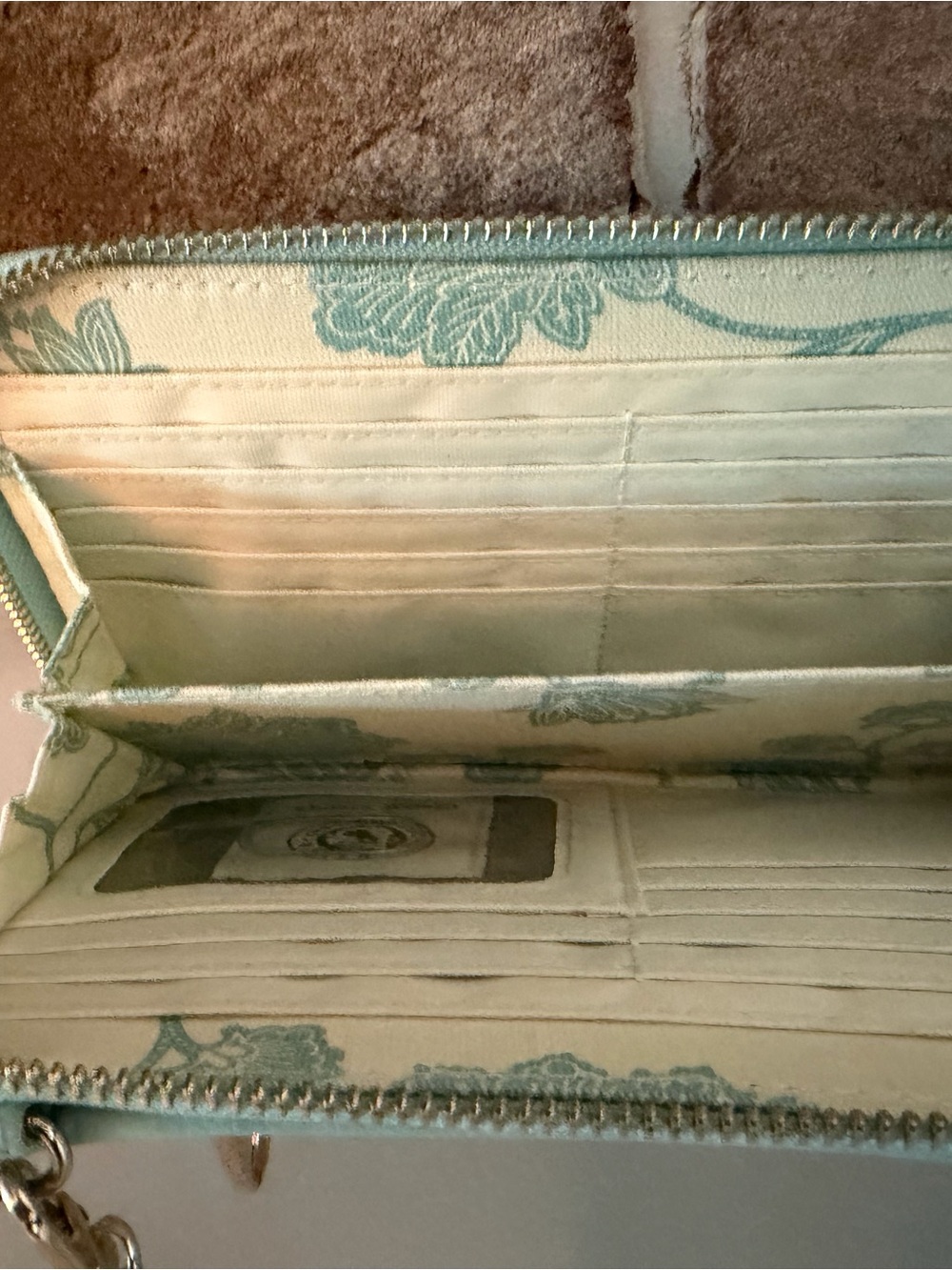 Spartina 449 Mint Green Straw-Trim Crossbody Wallet Bag - Picture 8 of 9